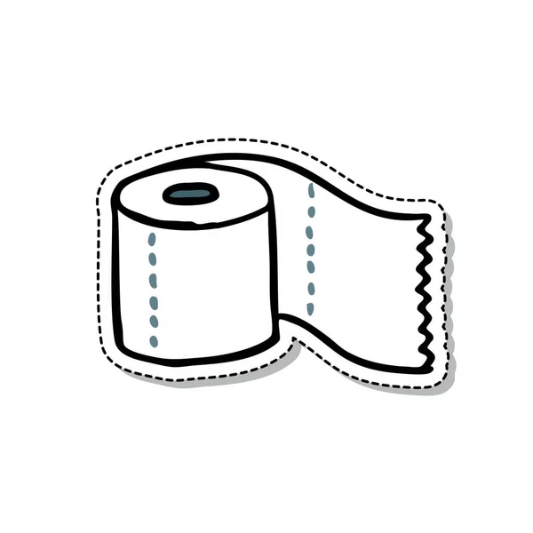 Ikon Corat Coret Kertas Toilet Ilustrasi Warna Vektor - Stok Vektor