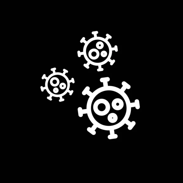 Coronavirus Ligne Icône Vecteur Illustration Simple — Image vectorielle