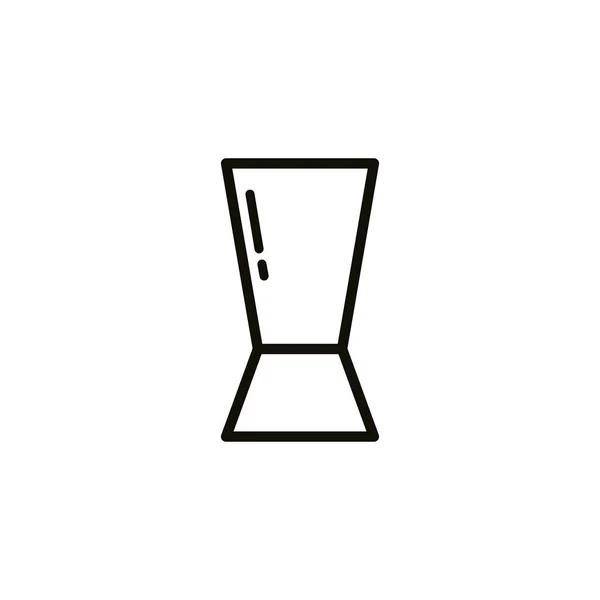 Bar Jigger Line Icon Vector Simple Illustration — 스톡 벡터