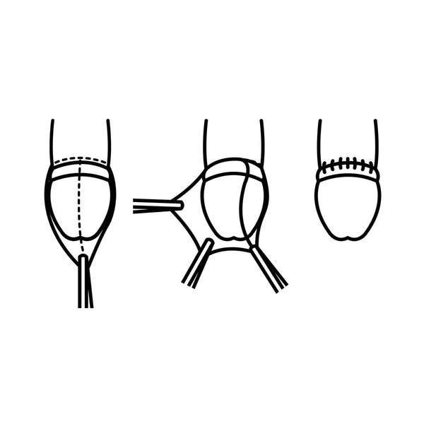 Ícone Linha Circuncisão Ilustração Simples Vetorial — Vetor de Stock