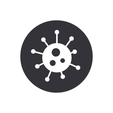 Coronavirus çizgi simgesi, vektör basit illüstrasyon