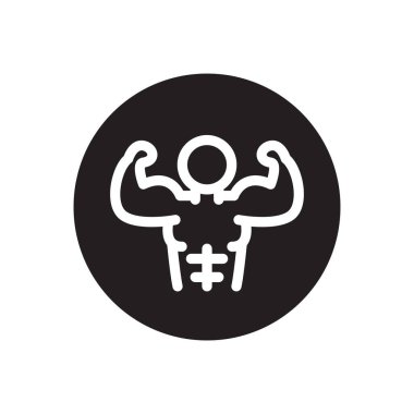 spor gövde çizgisi simgesi, vektör basit illüstrasyon