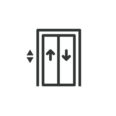 Asansör hattı simgesi, vektör basit illüstrasyon