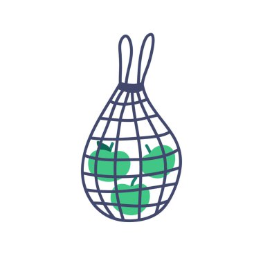 eco net karalama simgesi, vektör renk illüstrasyonu