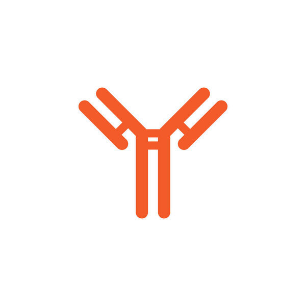 antibody, immunoglobulin line icon, vector simple illustration