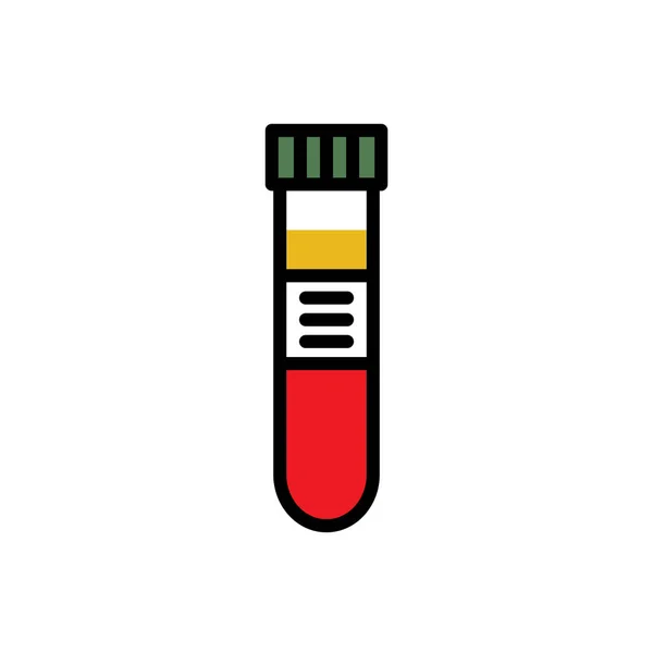 Εικονίδιο Γραμμής Δοκιμής Αίματος Διανυσματική Απλή Απεικόνιση — Διανυσματικό Αρχείο