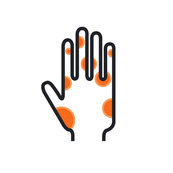 Ekzeme Hand Haut Symbol Vektor Einfache Illustration — Stockvektor