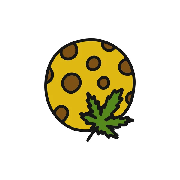 Cookies Marijuana Icône Doodle Illustration Vectorielle Couleur — Image vectorielle