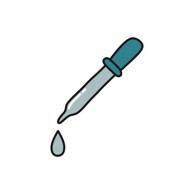 tıbbi karalama simgesi, vektör rengi çizimi