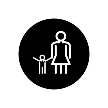 Aile çizgisi simgesi, vektör basit illüstrasyon