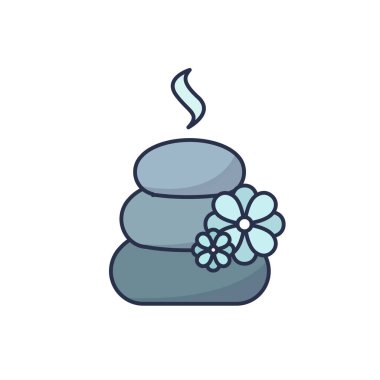 taşlar spa simgesi, vektör renk illüstrasyonu