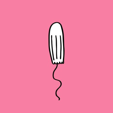 tampon karalama simgesi, vektör rengi çizimi