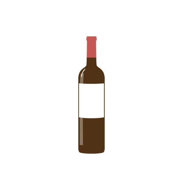 Ícone Liso Vinho Ilustração Cor Vector —  Vetores de Stock