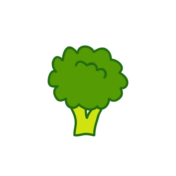 Broccoli Klotter Ikon Vektor Färg Illustration — Stock vektor