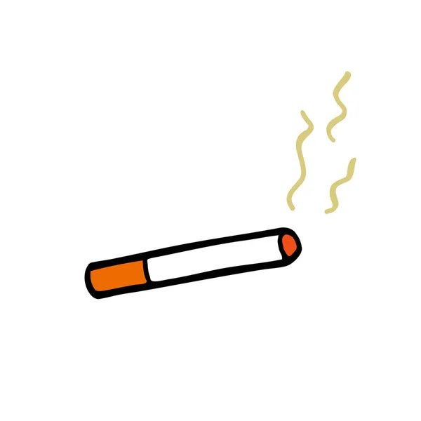 Sigara Karalama Simgesi Vektör Rengi Çizimi — Stok Vektör
