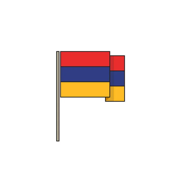Flagge Von Armenien Symbol Vektorfarbenillustration — Stockvektor
