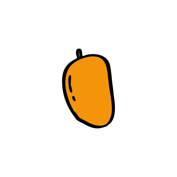 Ikona Mango Doodle Wektor Kolor Ilustracji — Wektor stockowy