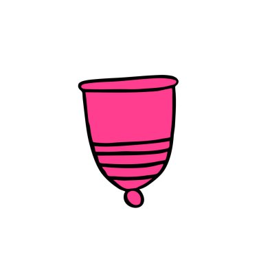 adet kupası karalama simgesi, vektör rengi illüstrasyonu