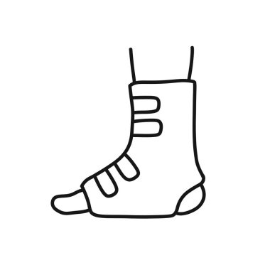 orthopedic doodle simgesi, vektör çizgisi çizimi