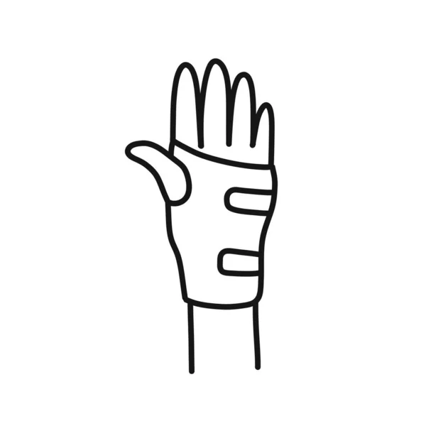 Hand Cast Doodle Icon Vector Line Illustration — Stock Vector