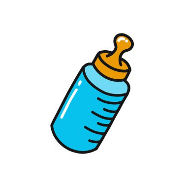 bebek şişe karalama simgesi, vektör rengi çizimi