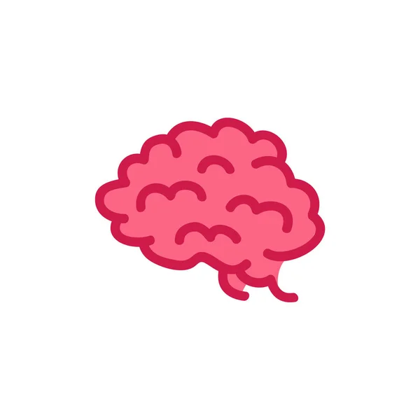 Brain Doodle Icon Vector Color Illustration — 스톡 벡터