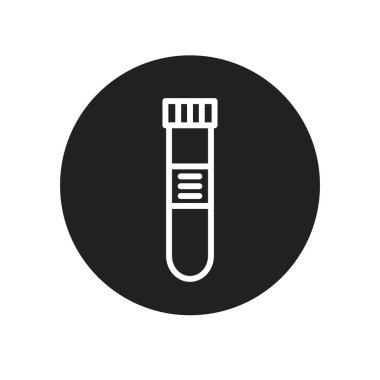 test tübü çizgi simgesi, vektör basit illüstrasyon