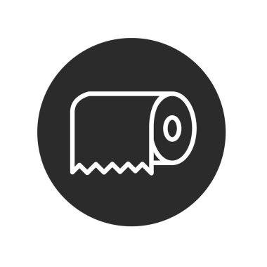 tuvalet kağıdı çizgisi simgesi, vektör basit illüstrasyon