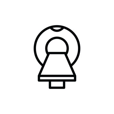 manyetik rezonans görüntüleme simgesi, vektör çizgisi çizimi