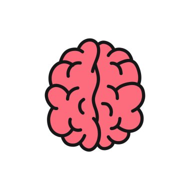 beyin karalama simgesi, vektör rengi çizimi