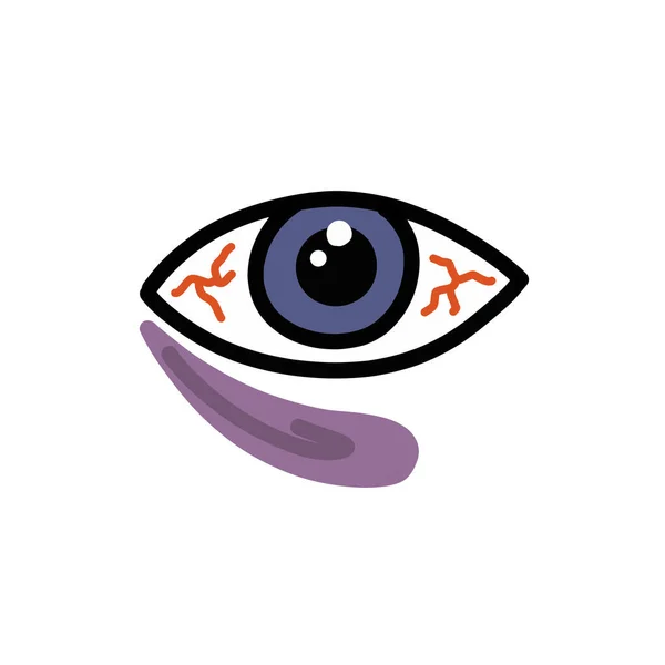 Иконка Черного Глаза Векторная Цветная Иллюстрация — стоковый вектор