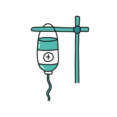 tıbbi karalama simgesi, vektör rengi çizimi