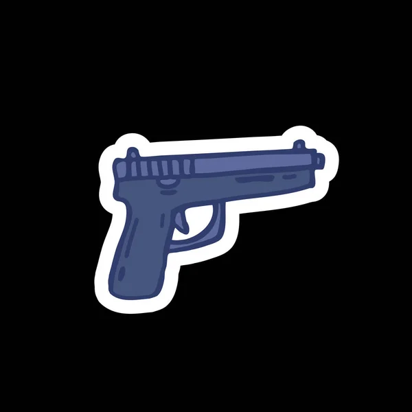 Pistola Garabato Icono Ilustración Color — Vector de stock