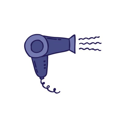 saç kurutma makinesi karalama simgesi renk çizimi