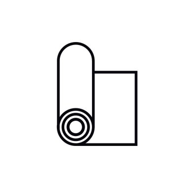 Yoga mat simgesi renk illüstrasyonu