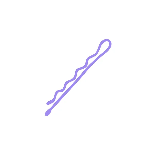 Icono Garabato Bobby Pin Pelo Pin Color Ilustración — Archivo Imágenes Vectoriales