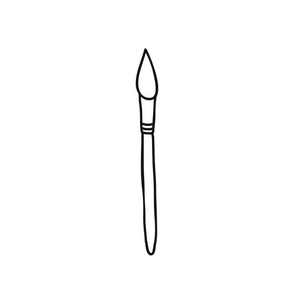 Pinsel Doodle Symbol Farbige Illustration — Stockvektor