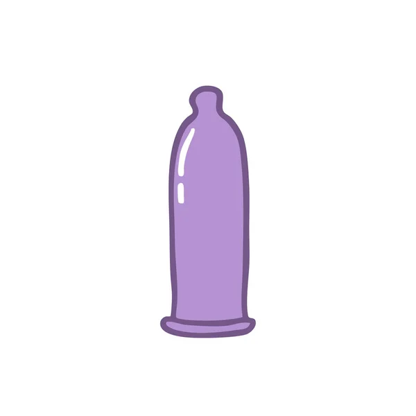 Kondom Klotter Ikon Färg Illustration — Stock vektor