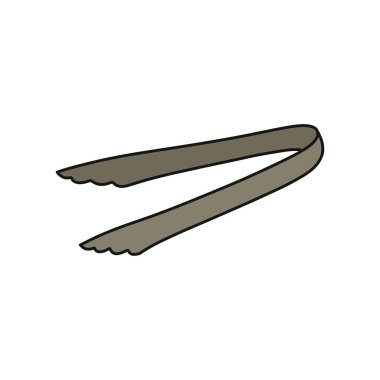 Buz maşası karalama simgesi, vektör renk illüstrasyonu