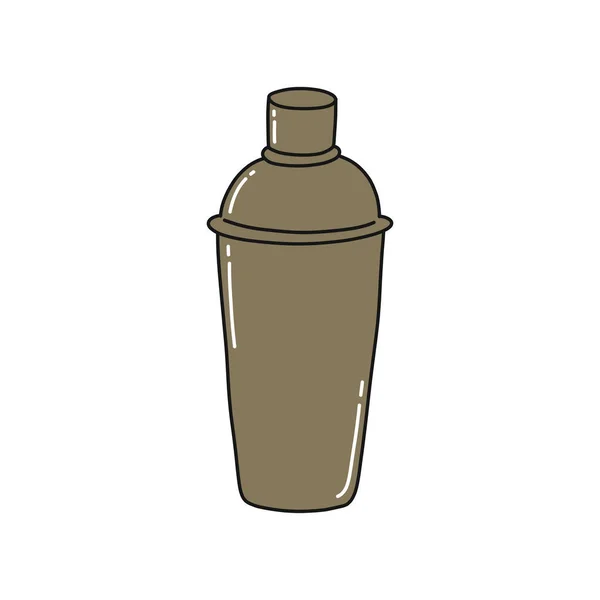 Bar Shaker Doodle Icon Vector Color Illustration — 스톡 벡터