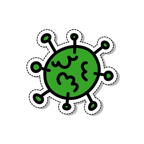 Coronavirus Icône Doodle Illustration Vectorielle Couleur — Image vectorielle