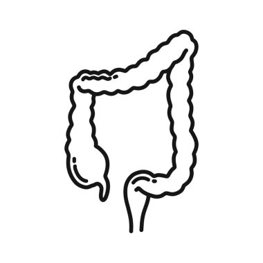 İnsan kolon karalama simgesi, vektör çizgisi çizimi