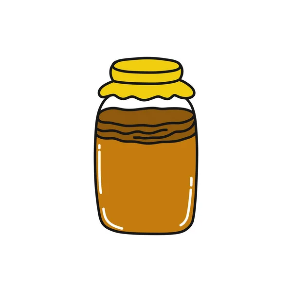 Kombucha Doodle Icon Illustrazione Colori Vettoriale — Vettoriale Stock