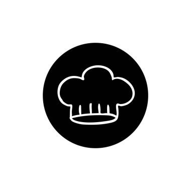 Şef şapka karalama simgesi, vektör rengi çizimi