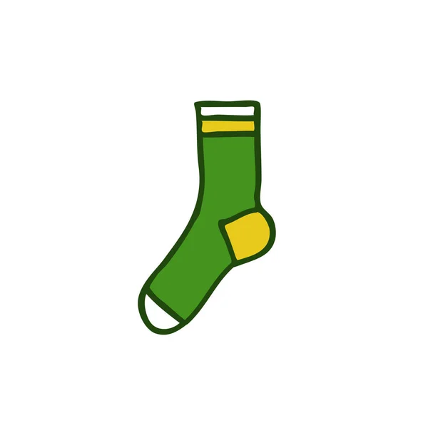 Sock Doodle Icon Vector Color Illustration — Stock Vector