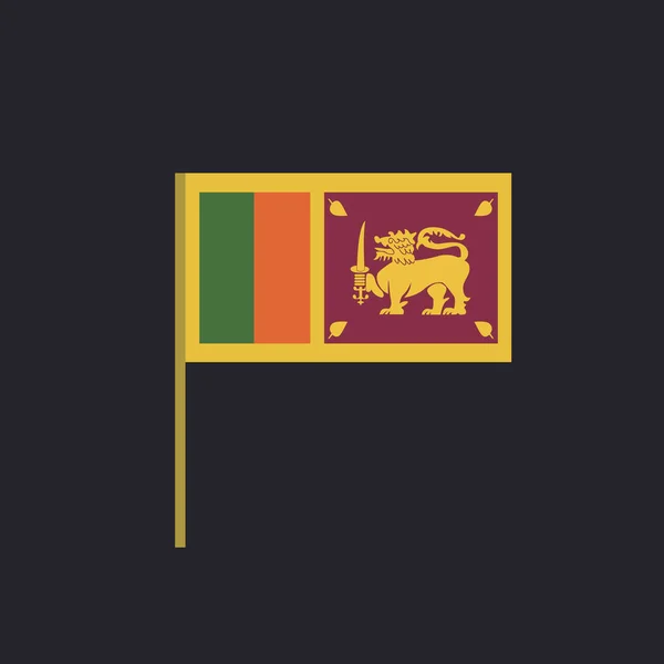 Flaga Ikony Sri Lanki Ilustracja Koloru Wektora — Wektor stockowy