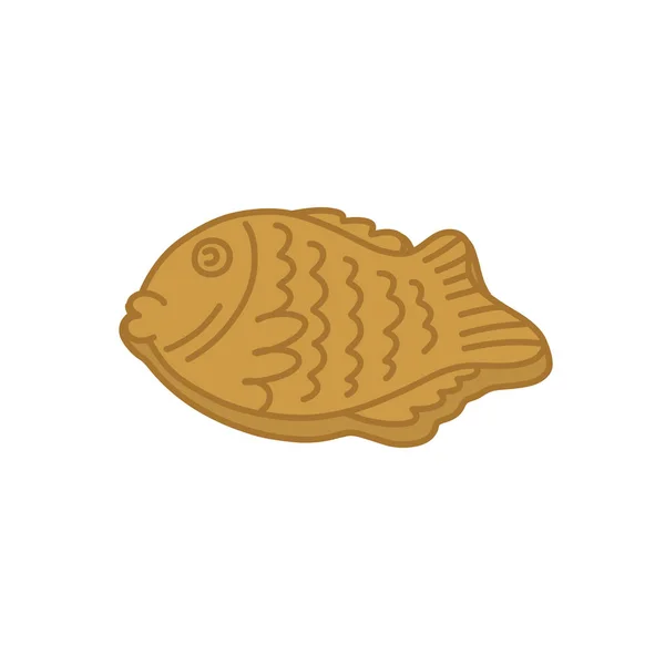 Taiyaki doodle icoon, vector illustratie — Stockvector