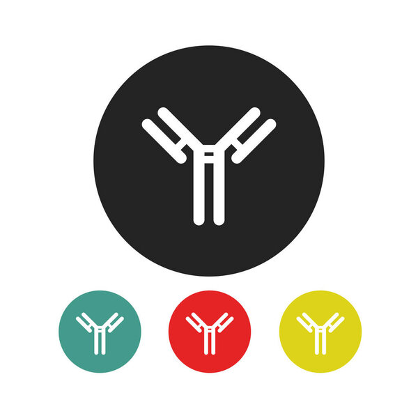 antibody, immunoglobulin line icon, vector simple illustration