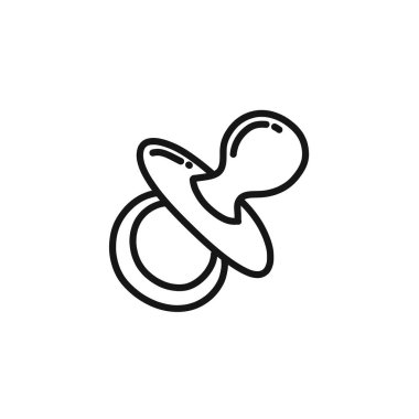 bebek meme ucu karalama simgesi, vektör çizgisi çizimi