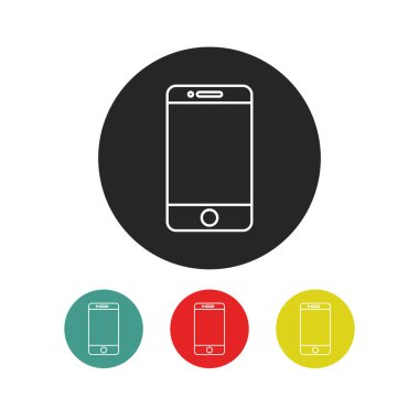akıllı telefon hattı simgesi, vektör basit illüstrasyon